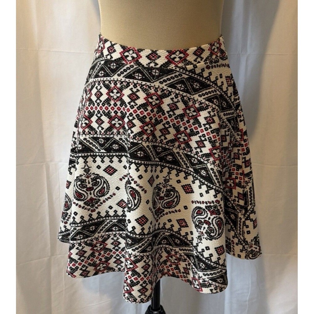 Streetwear Society Geometric Pattern Skater Skirt Size S